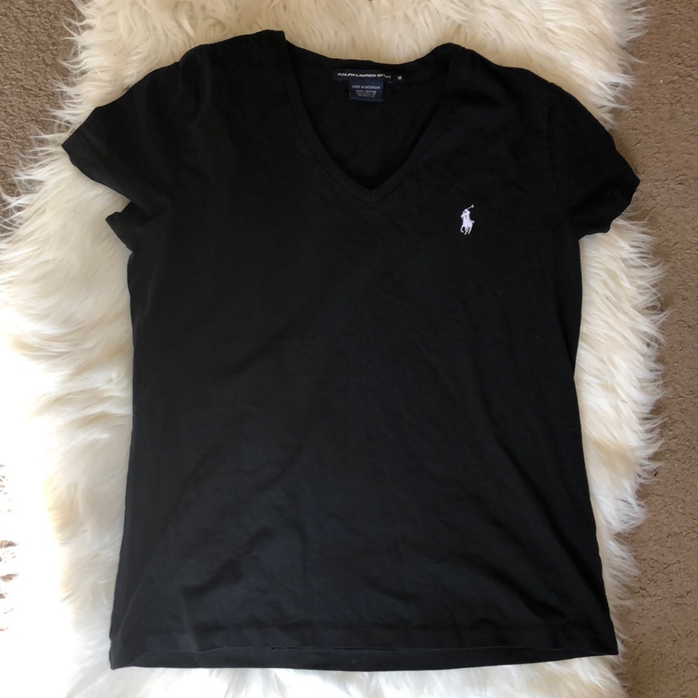 Ralph Lauren | sport Black V neck tee M